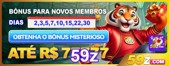 Ilustração do 59z com bônus para novos membros e um tigre.