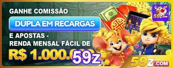 Jogos e bônus promovidos no site 59z com personagens animados.